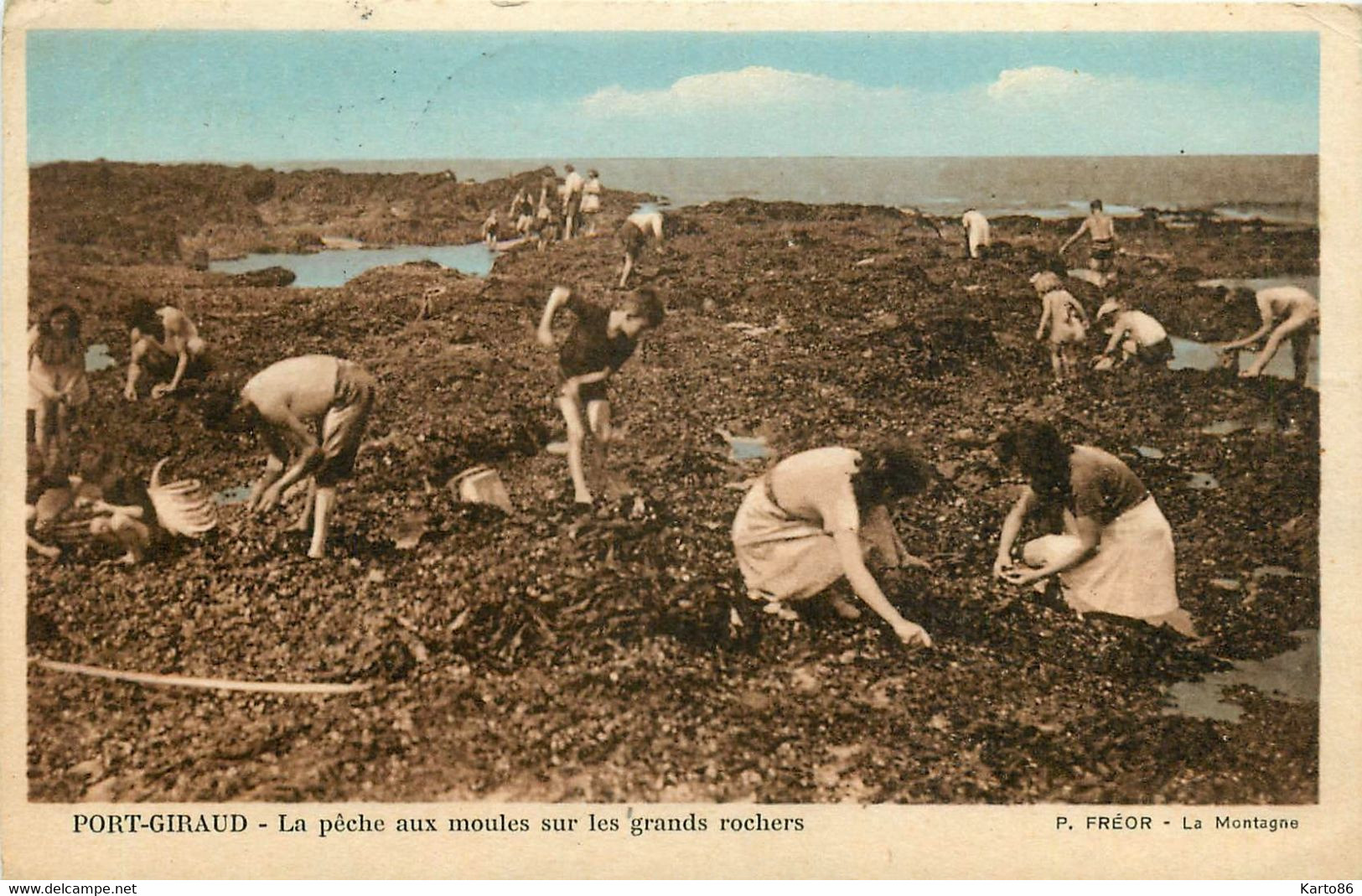 La Plaine Sur Mer * Port Giraud * La Pêche Aux Moules Sur Les Grands Rochers - La-Plaine-sur-Mer