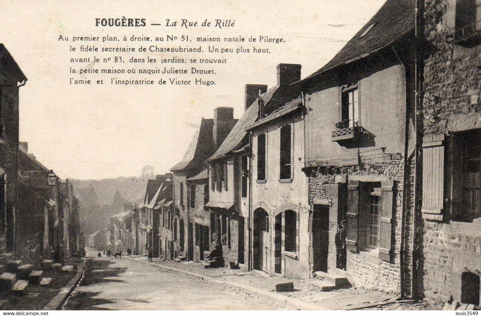 Fougères -  La  Rue  De  Rillé. - Altri & Non Classificati