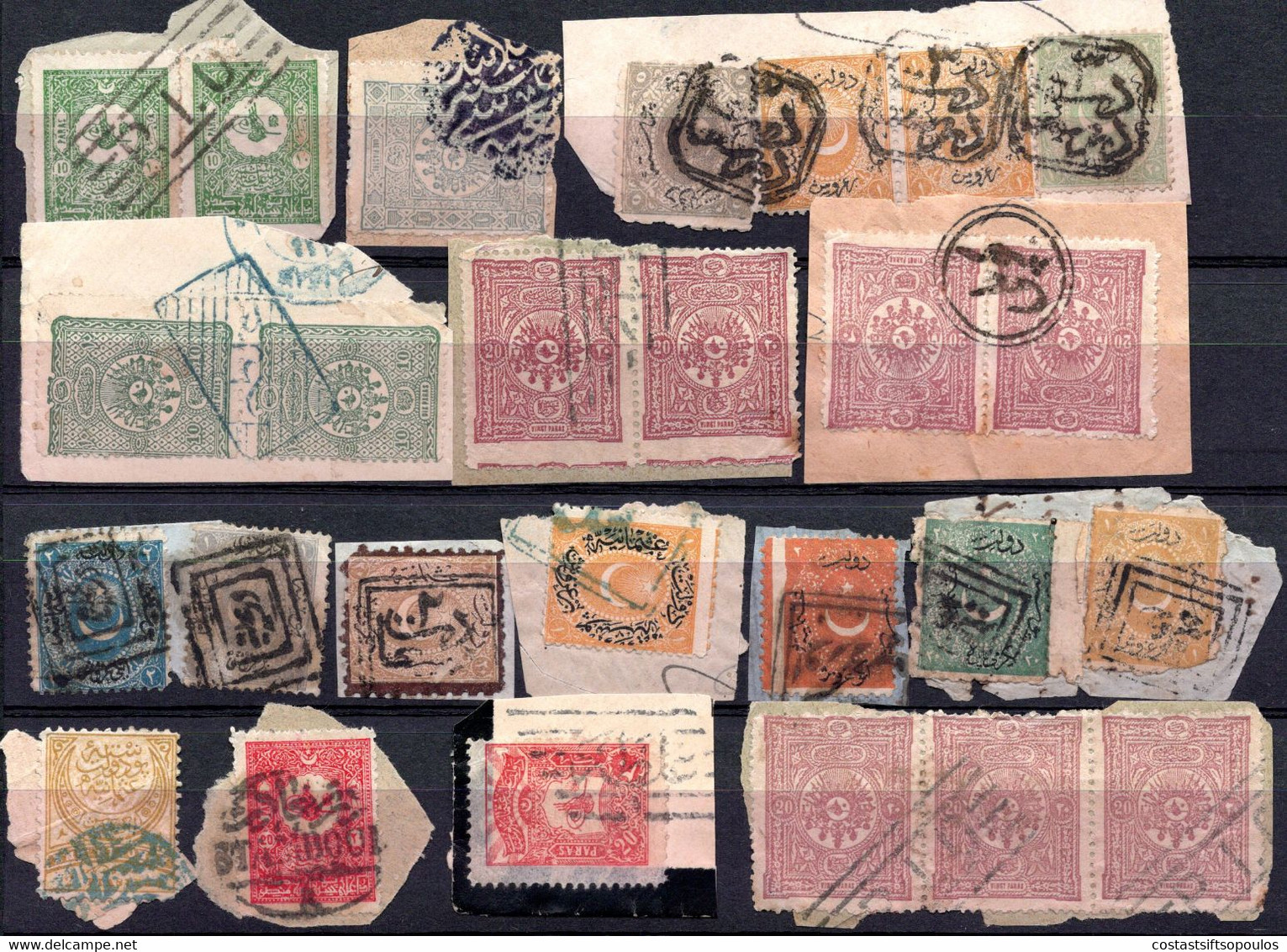 42.TYRKEY,OLD POSTMARKS LOT ON PIECES,31 ITEMS - Sonstige & Ohne Zuordnung