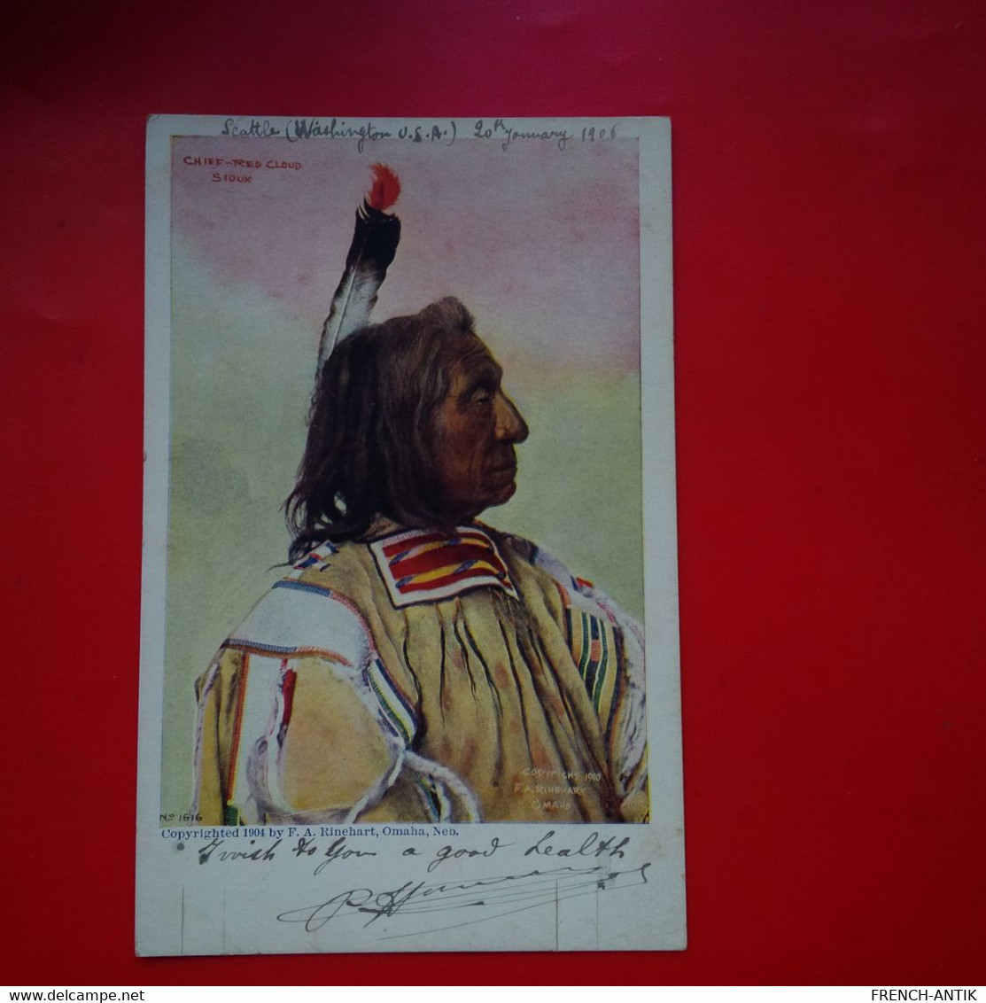 CHIEF RED CLOUD SIOUX - Native Americans