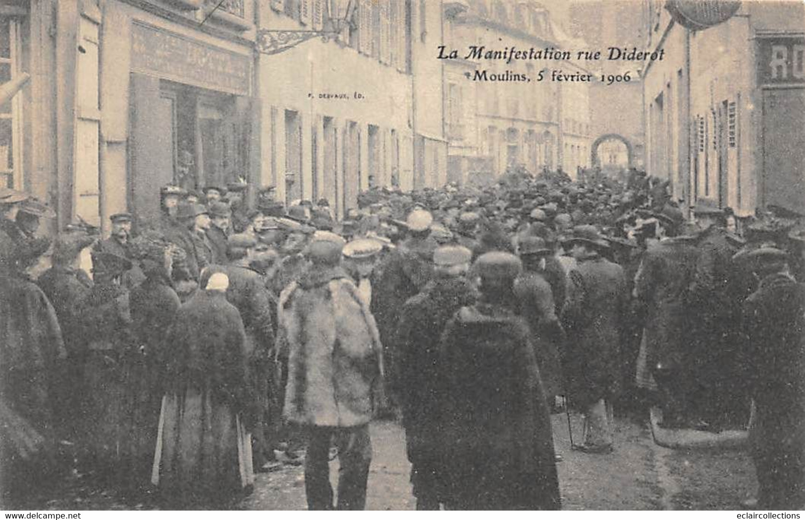 Moulins          03         Manifestation Rue Diderot  Février 1906   (voir Scan) - Moulins