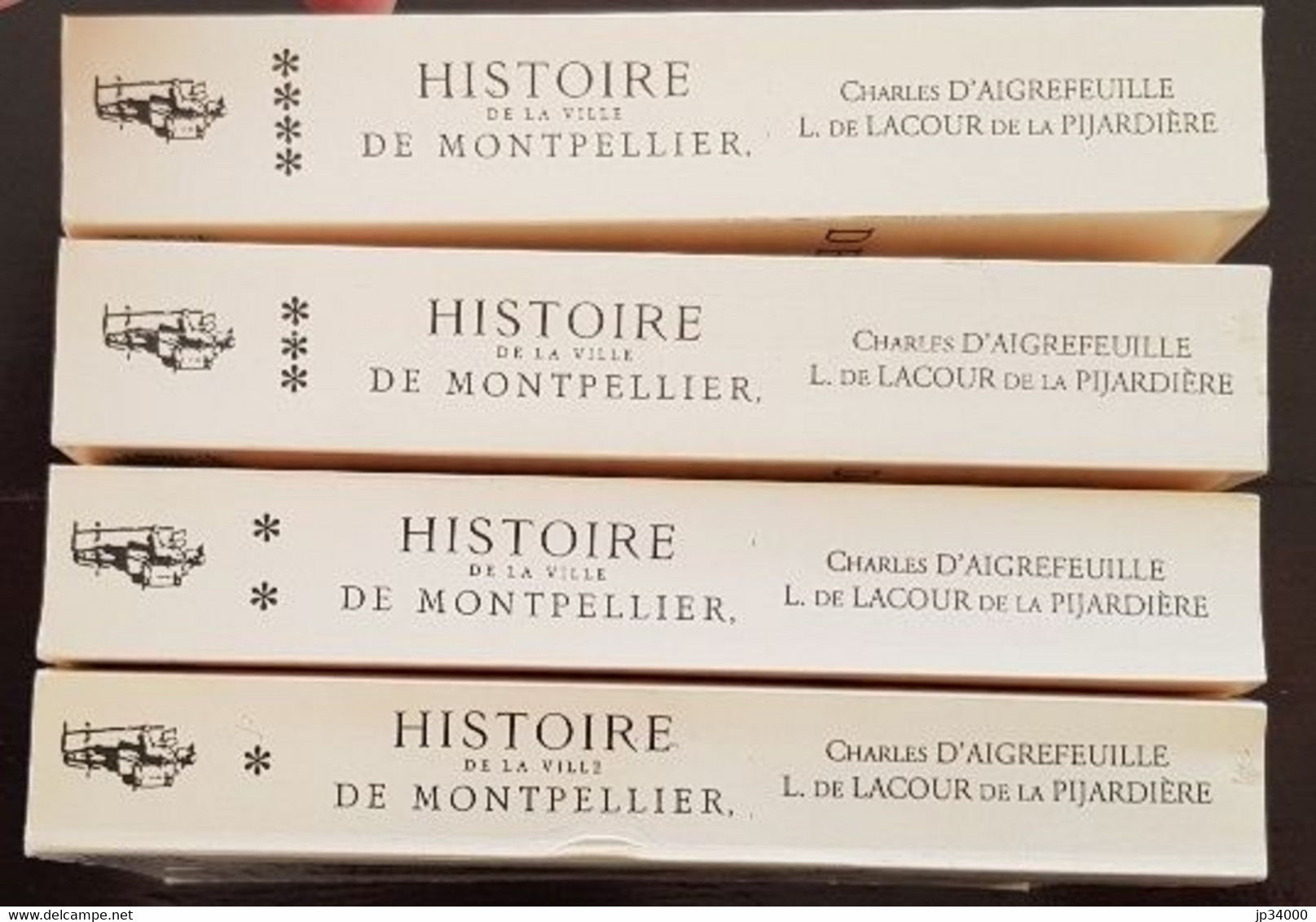 HISTOIRE De La VILLE DE MONTPELLIER (D'AIGREFEUILLE) Lacour 1995. Complet 4 Volumes (Languedoc, Occitanie, Montpellier) - Languedoc-Roussillon