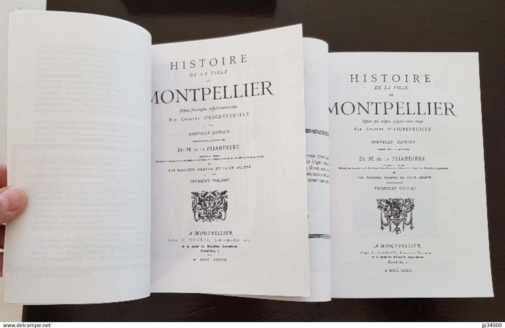 HISTOIRE De La VILLE DE MONTPELLIER (D'AIGREFEUILLE) Lacour 1995. Complet 4 Volumes (Languedoc, Occitanie, Montpellier) - Languedoc-Roussillon