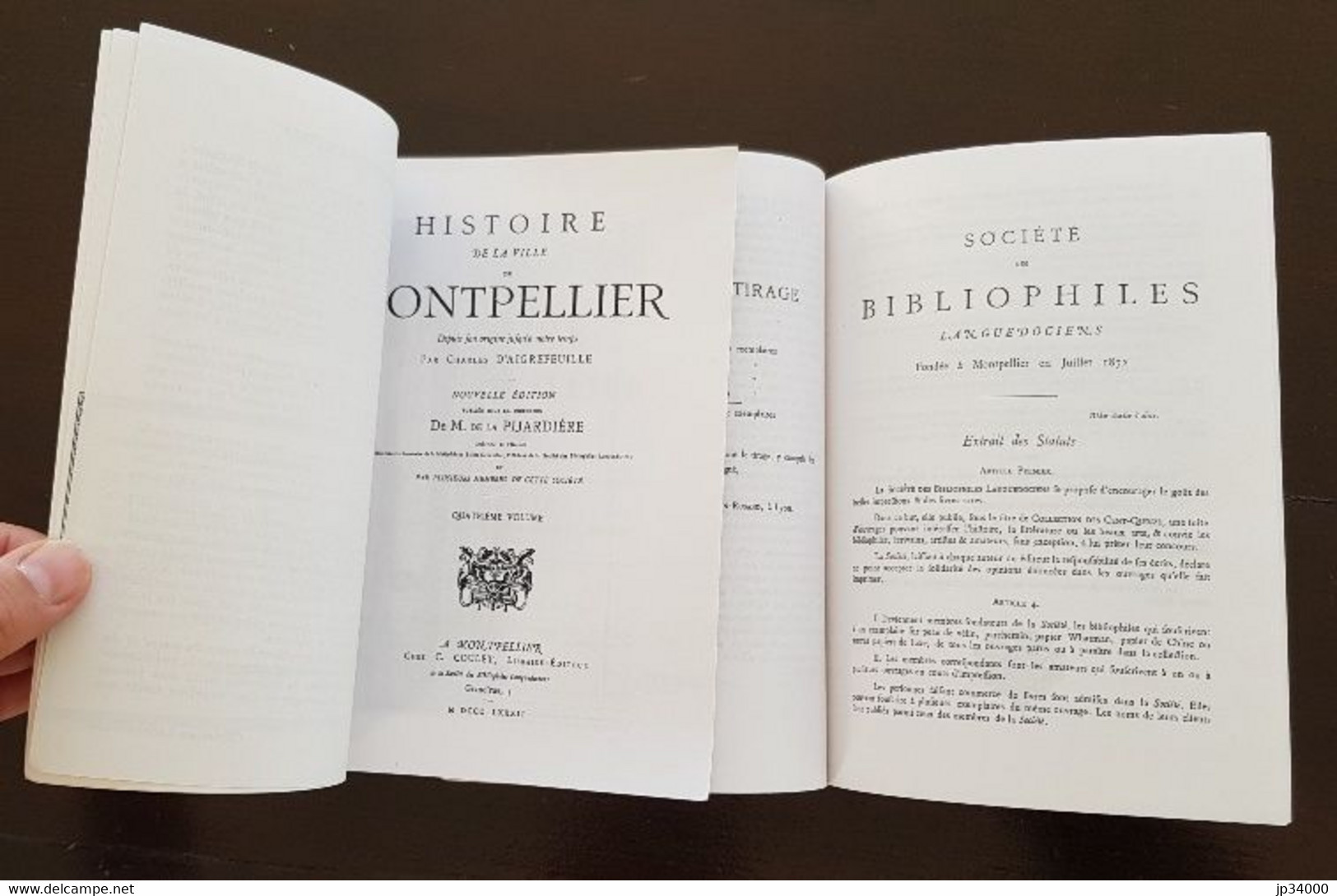 HISTOIRE De La VILLE DE MONTPELLIER (D'AIGREFEUILLE) Lacour 1995. Complet 4 Volumes (Languedoc, Occitanie, Montpellier) - Languedoc-Roussillon