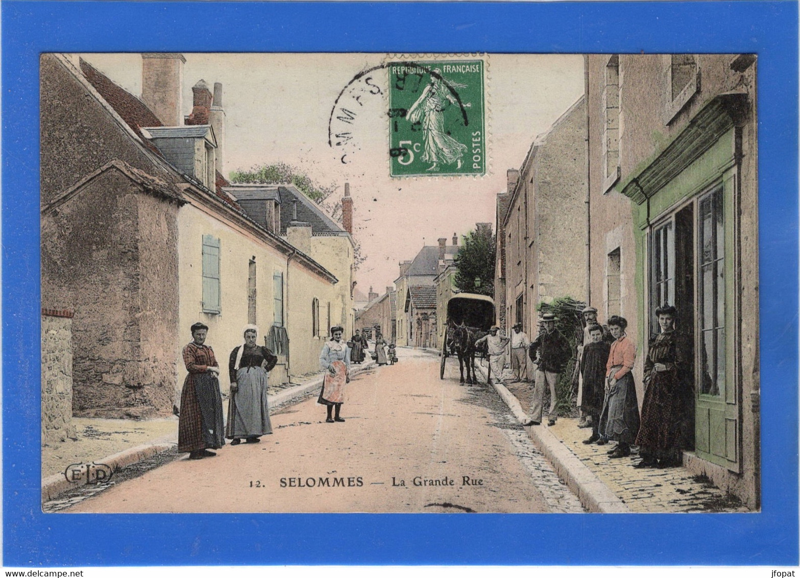 41 LOIR ET CHER - SELOMMES La Grande Rue, Aquarellée (voir Descriptif) - Selommes