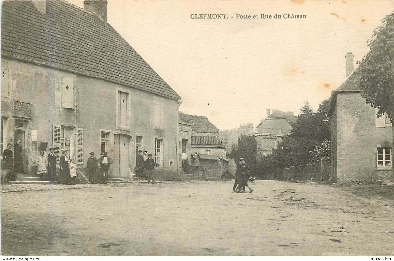 CLEFMONT Poste Et Rue Du Château - Clefmont