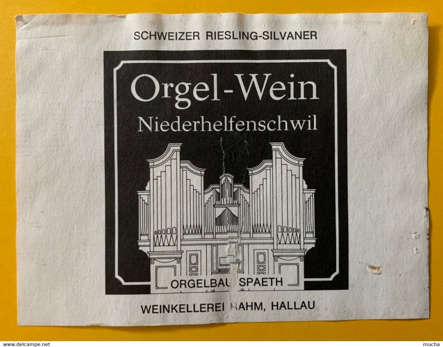 16286 - Orgel-wein Riesling-Sylvaner Niederhelfenschwil Orgelbal Spaeth - Música