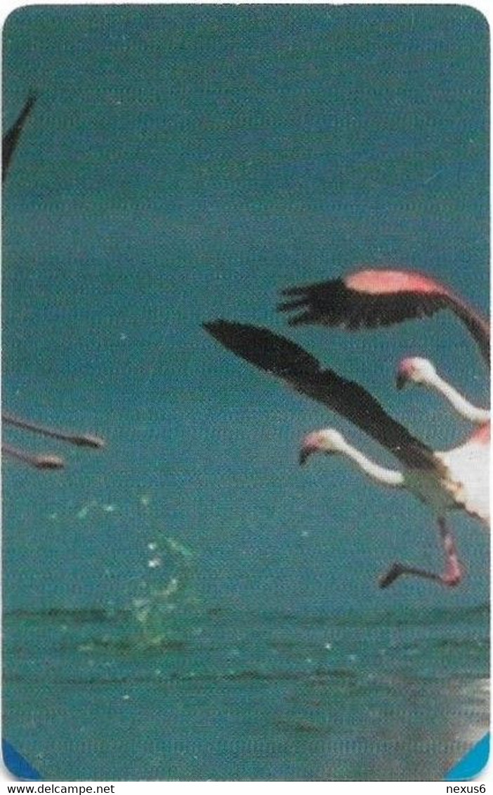 S. Africa - MTN - Flamingos Flying Puzzle 2/4, SC7, R15, 01.2001, 100.000ex, Used - Suráfrica