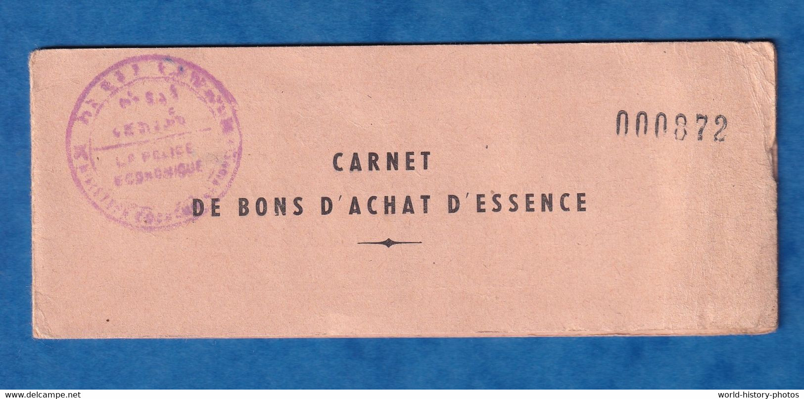 Carnet Ancien De Bons D' Achat D' Essence - ALGERIE ? - Automobile Renault DAUPHINE - 23 Novembre 1960 - Colonial - Autres & Non Classés