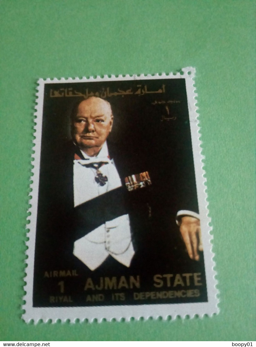 EMIRATS ARABES - AJMAN STATE - Timbre 1973 - Série Hommes Célèbres : Winston Léonard Churchill - Ajman