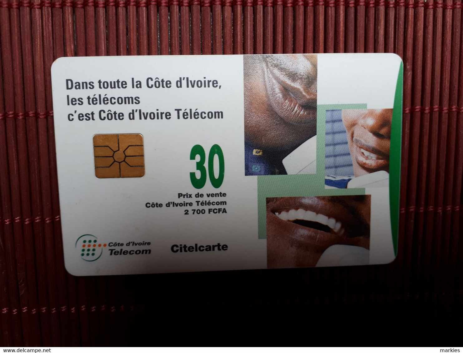 Phonecard  30 Units Used  Rare - Ivoorkust