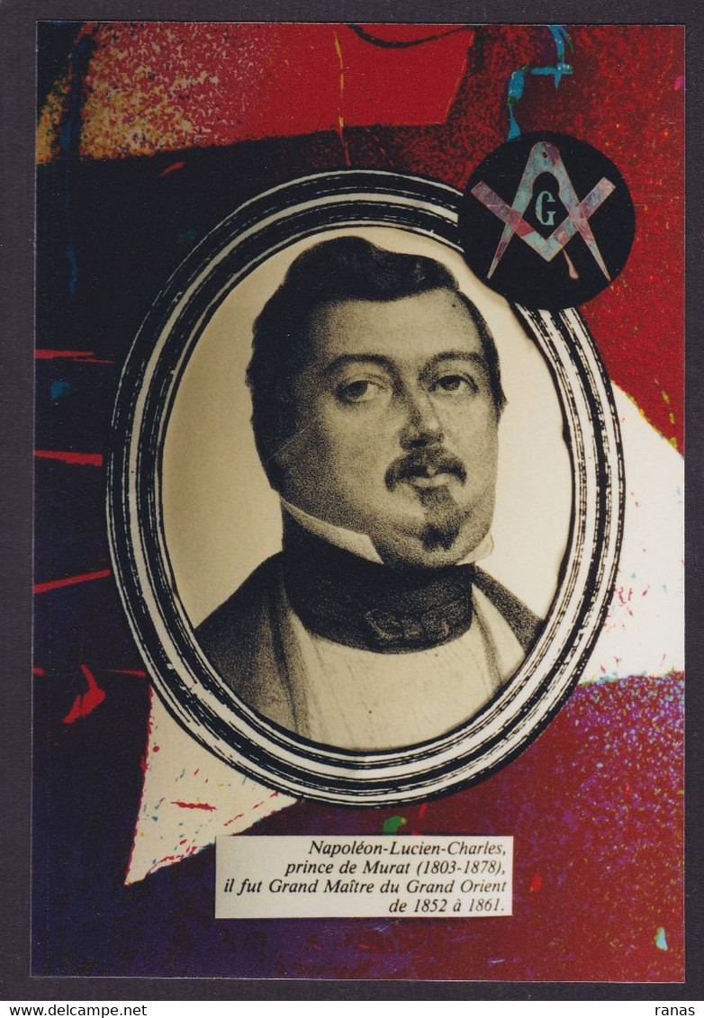 CPM Franc Maçonnerie Masonic Franc Maçon Tirage Limité Numéroté En 100 Ex. Prince De Murat - Philosophie & Pensées