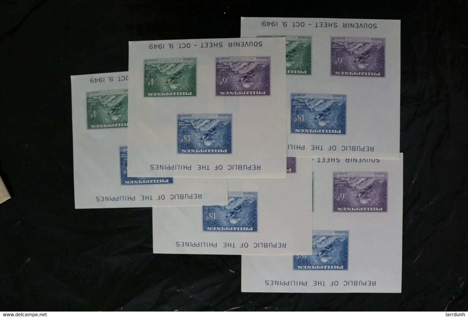 Philippine UPU Universal Postal Union Souvenir Sheet Block 75th Five Copies1949 MNH A04s - Philippinen