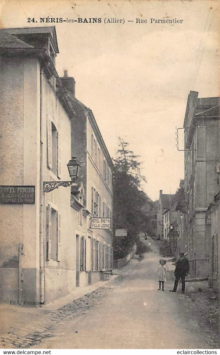 Néris Les Bains          03      Rue Parmentier Hôtel Bretin. Villa Léonie      (voir Scan) - Neris Les Bains