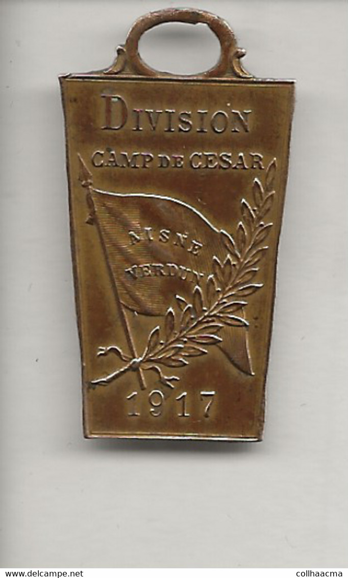 Militaria / Médaille, Division Camp De César, AISNE,VERDUN,1917 - France