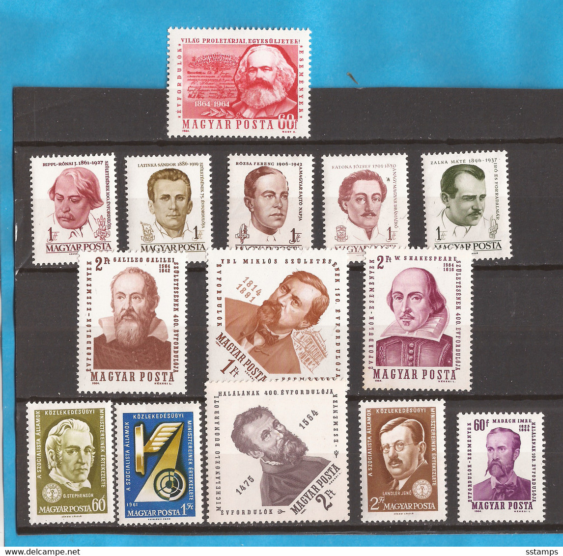 14  AUSVERKAUF UNGARN UNGHERIA  KARL MARX  JETZ KAUFEN  BRIEFMARKEN  FUER SAMMLUNG-GUTE QUALITAET  MNH - Karl Marx