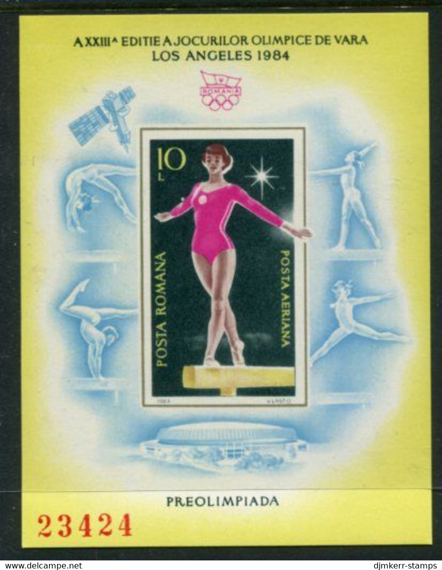 ROMANIA 1984 Olympic Games, Los Angeles Block MNH / **.  Michel Block 204 - Blocks & Kleinbögen