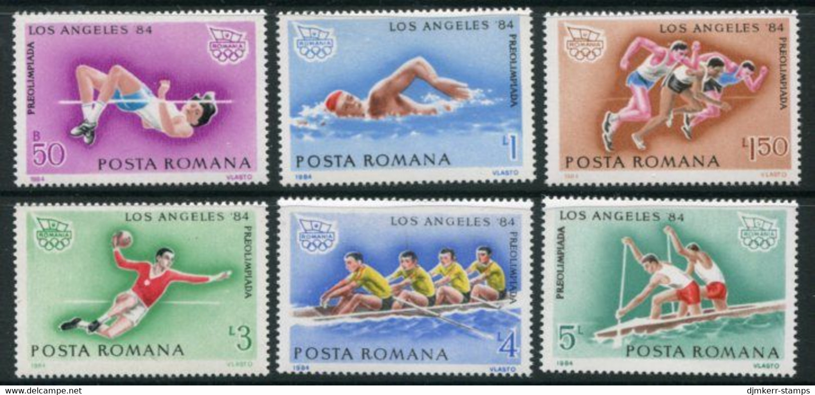 ROMANIA 1984 Olympic Games, Los Angeles I MNH / **.  Michel 4042-47 - Ongebruikt