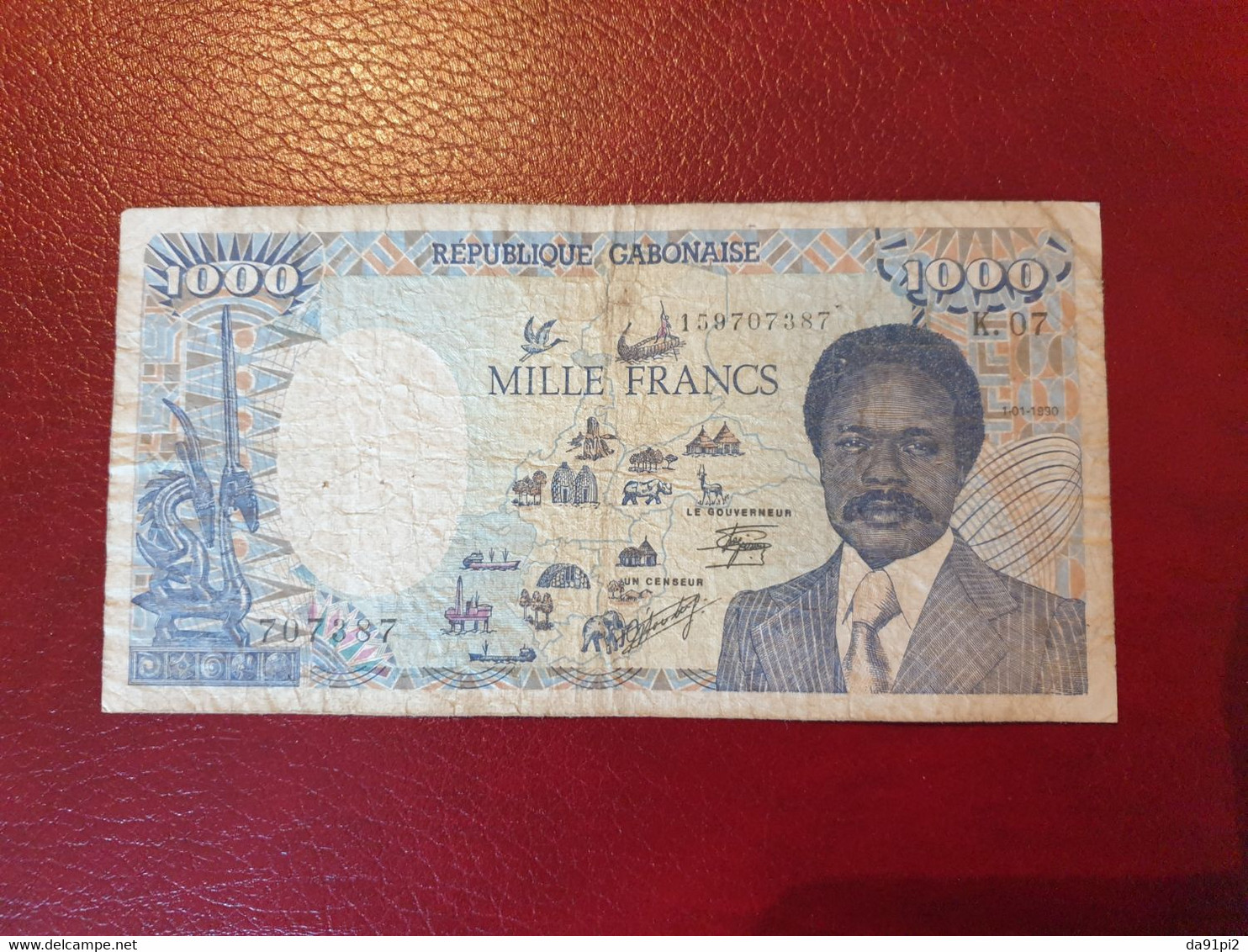 Billet De 1000 Francs CFA Du Gabon - Gabun