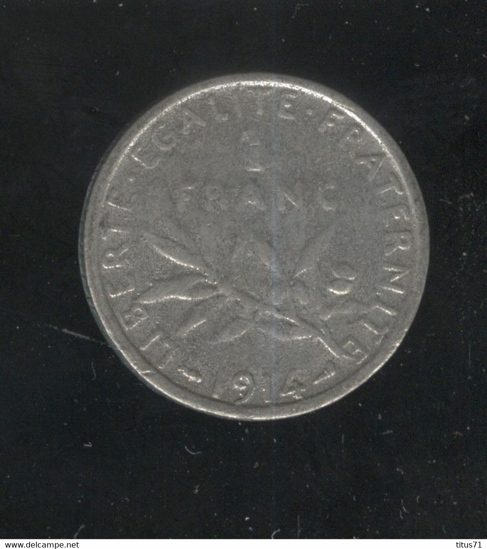 Fausse 1 Francs 1914 - Pièce Moulée - Exonumia - Variétés Et Curiosités