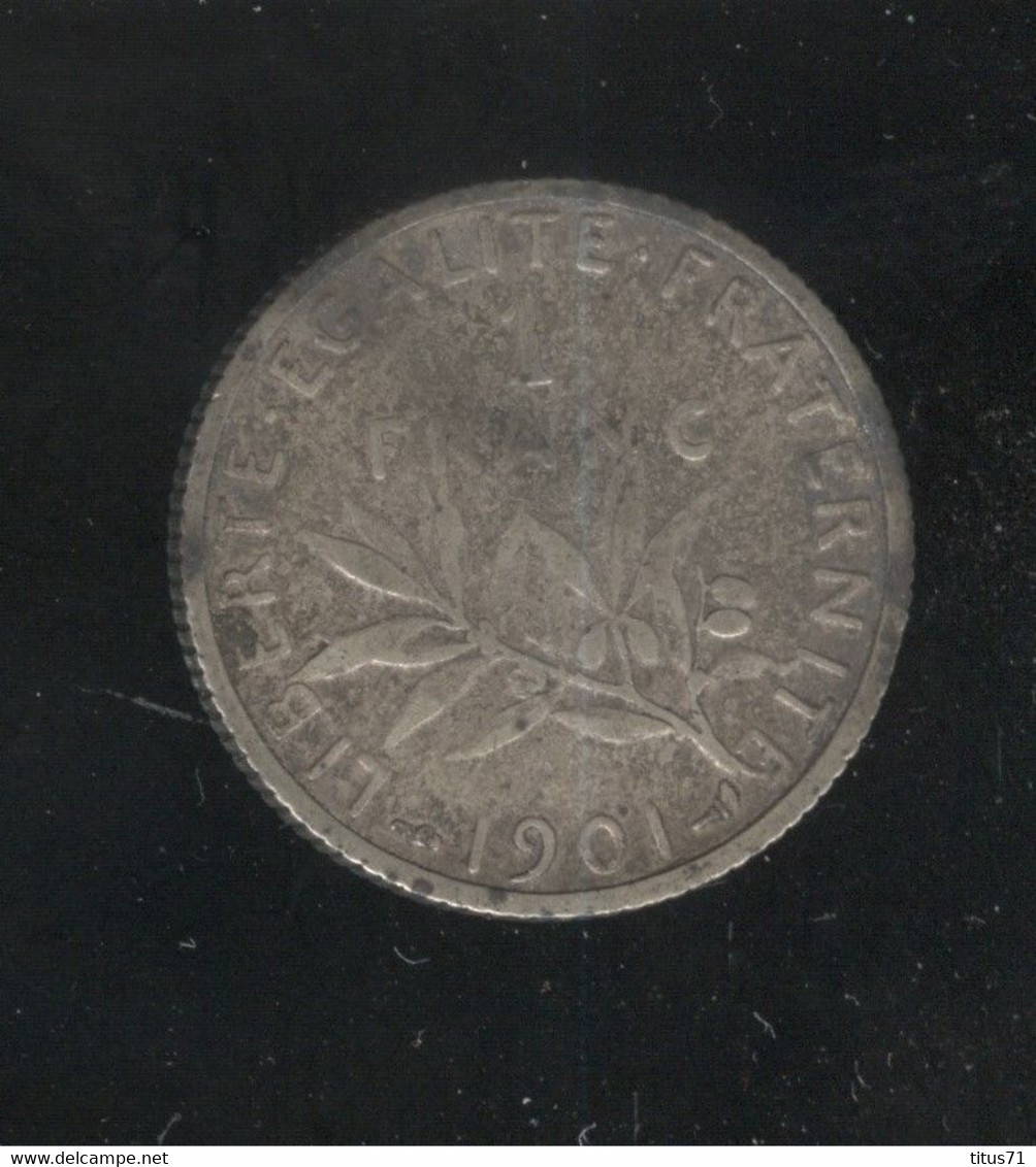 Fausse 1 Francs 1901 - Pièce Moulée - Exonumia - Variétés Et Curiosités