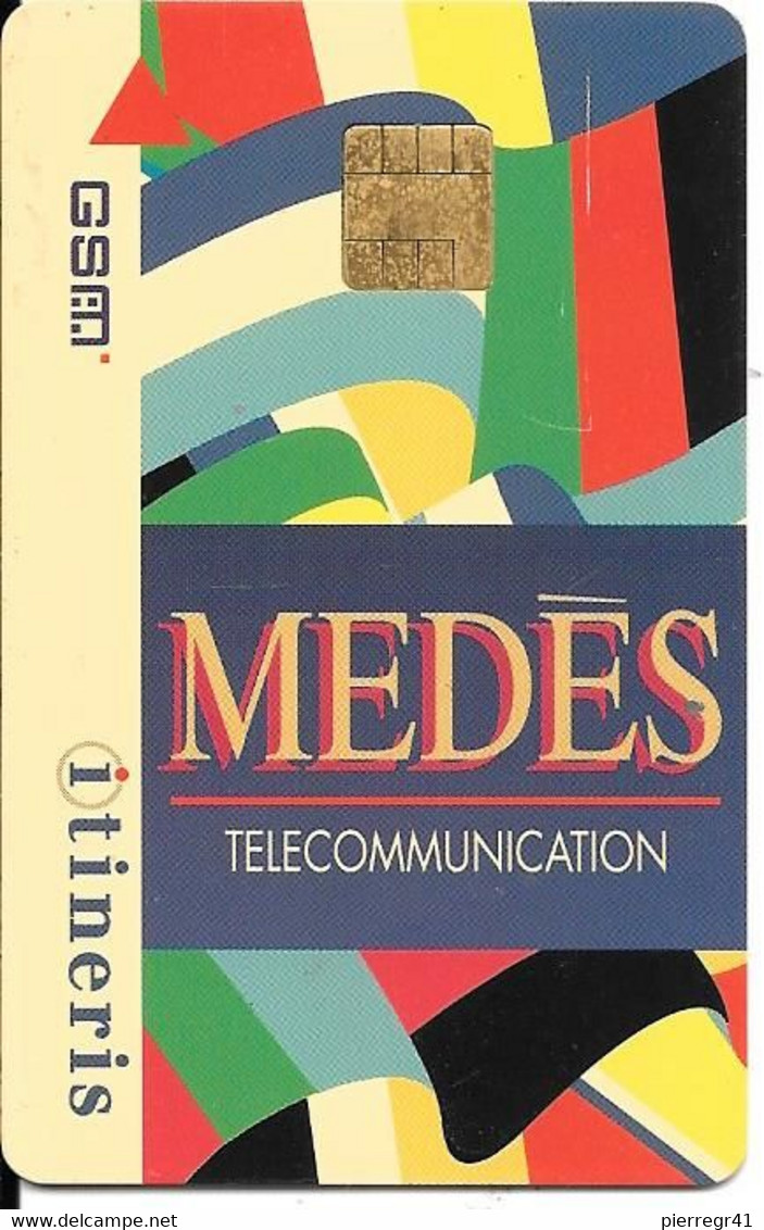 CARTE-PUCE-GSM-ITINERIS-MEDES/IT-MS2Ea-SD-PUCE E- Support Laqué-BE-RARE - Nachladekarten (Handy/SIM)