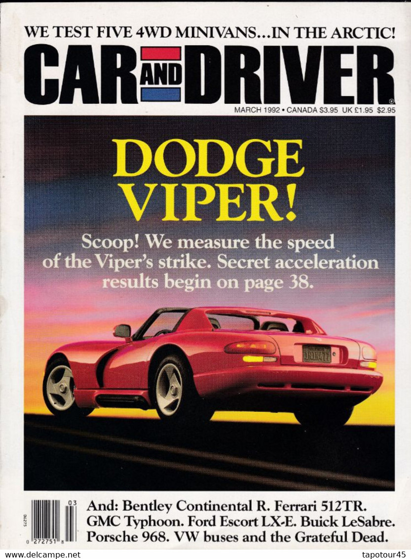 C 12) "Car And Deiver" 03/1992   (140 Pages   Fmt A 4) - 1950-Oggi