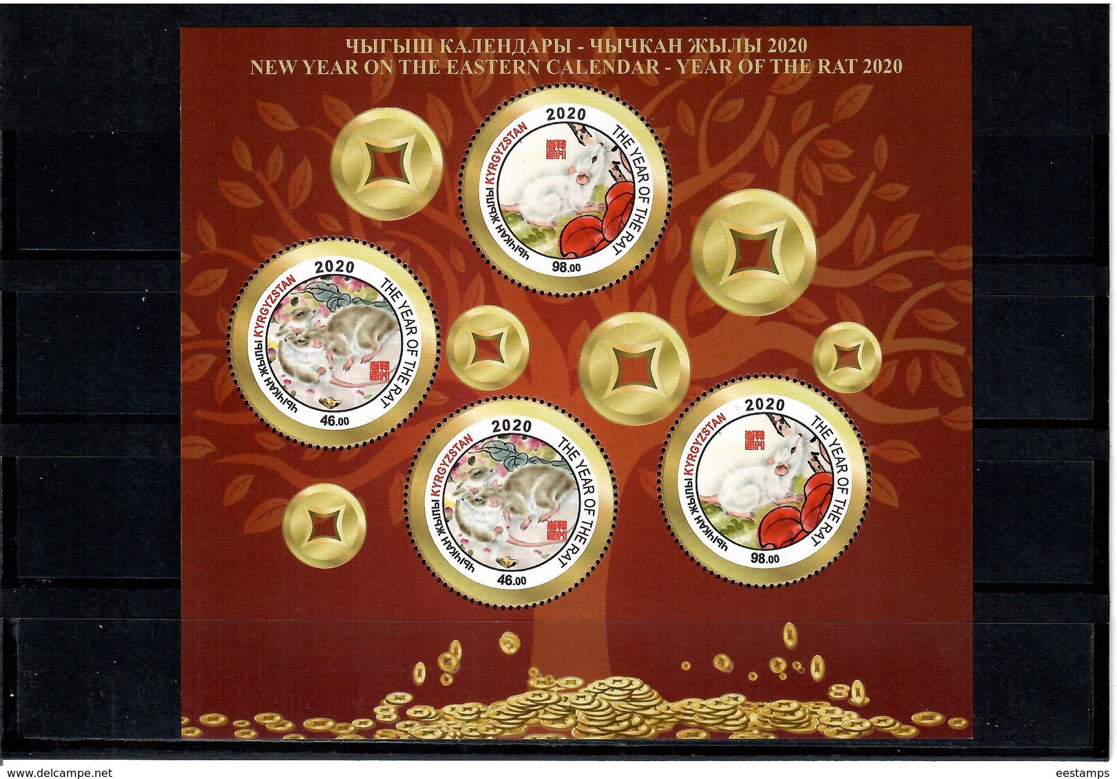 Kyrgyzstan 2020 . New Year On The Eastern Calendar-Year Of The Rat. S/S - Kirghizistan