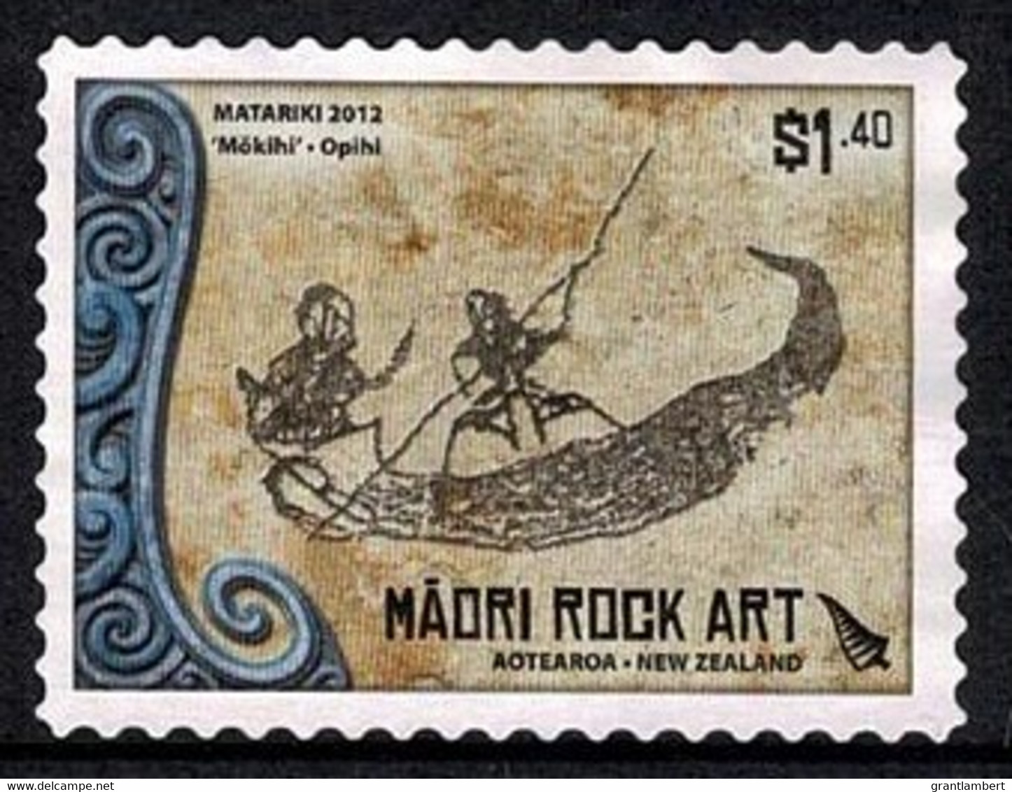 New Zealand 2012 Matariki $1.40 Maori Rock Art Used - Gebruikt