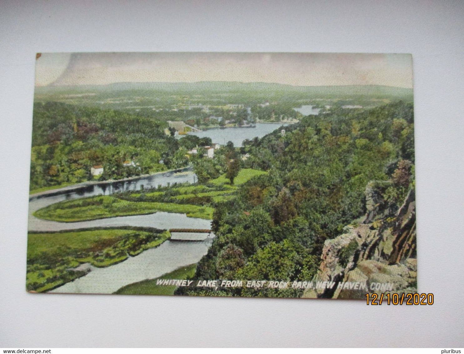 New Haven CT , WHITNEY LAKE , OLD POSTCARD  0 - New Haven