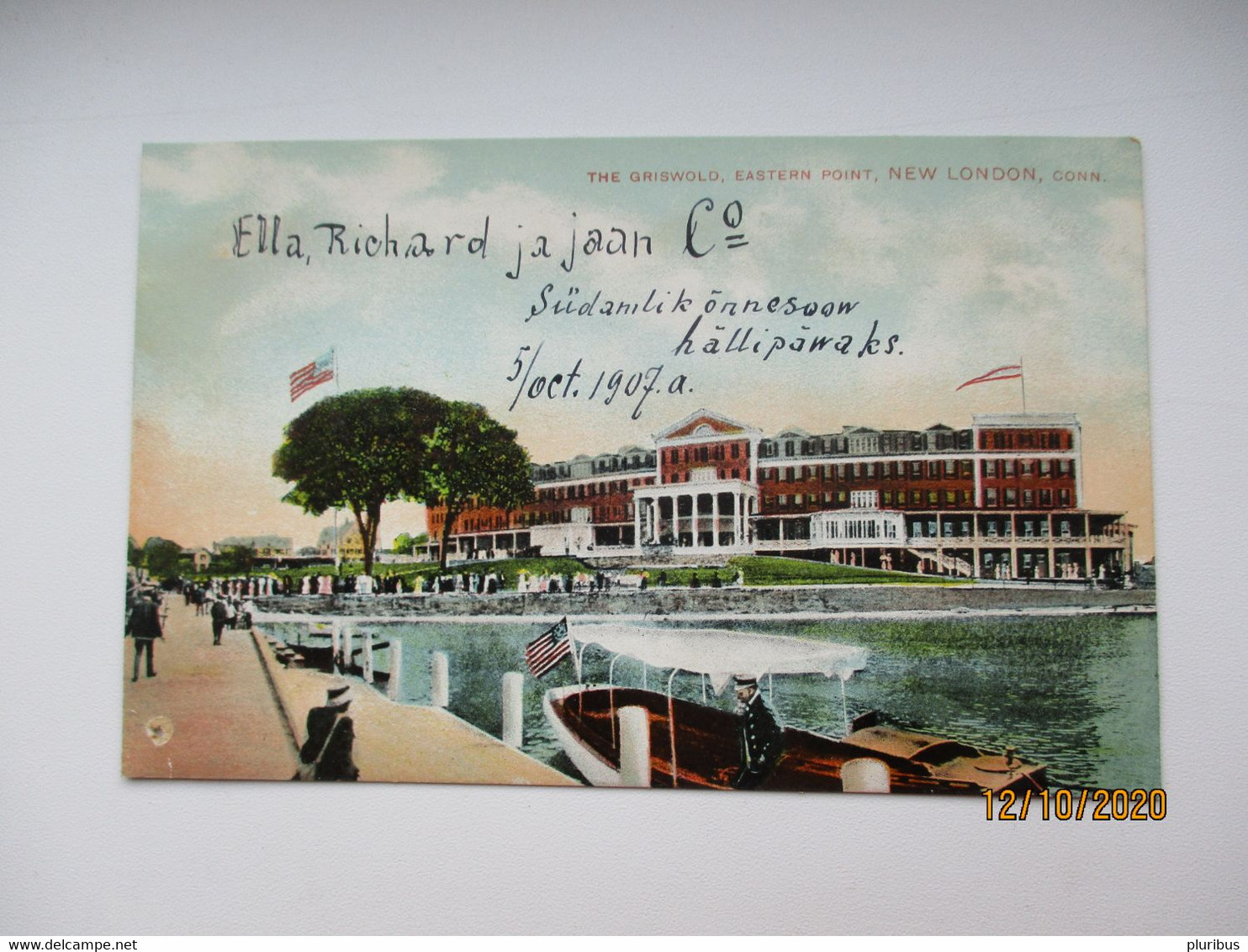 NEW LONDON CT , THE GRISWOLD , OLD POSTCARD  0 - New Haven