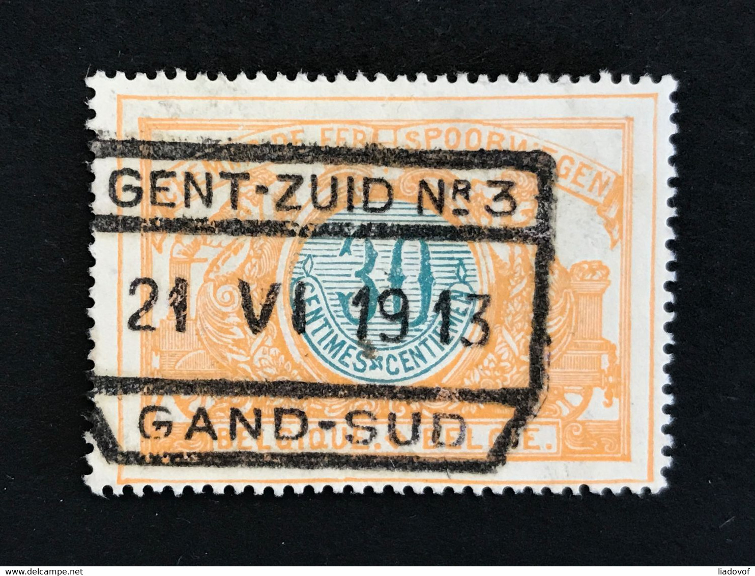 TR32 Gestempeld GENT-ZUID N° 3 GAND-SUD - Autres & Non Classés