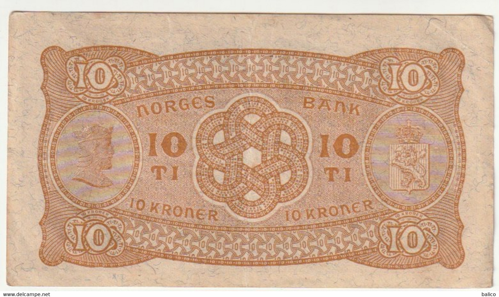 NORGE - 10 Kroner  1941 - Norway