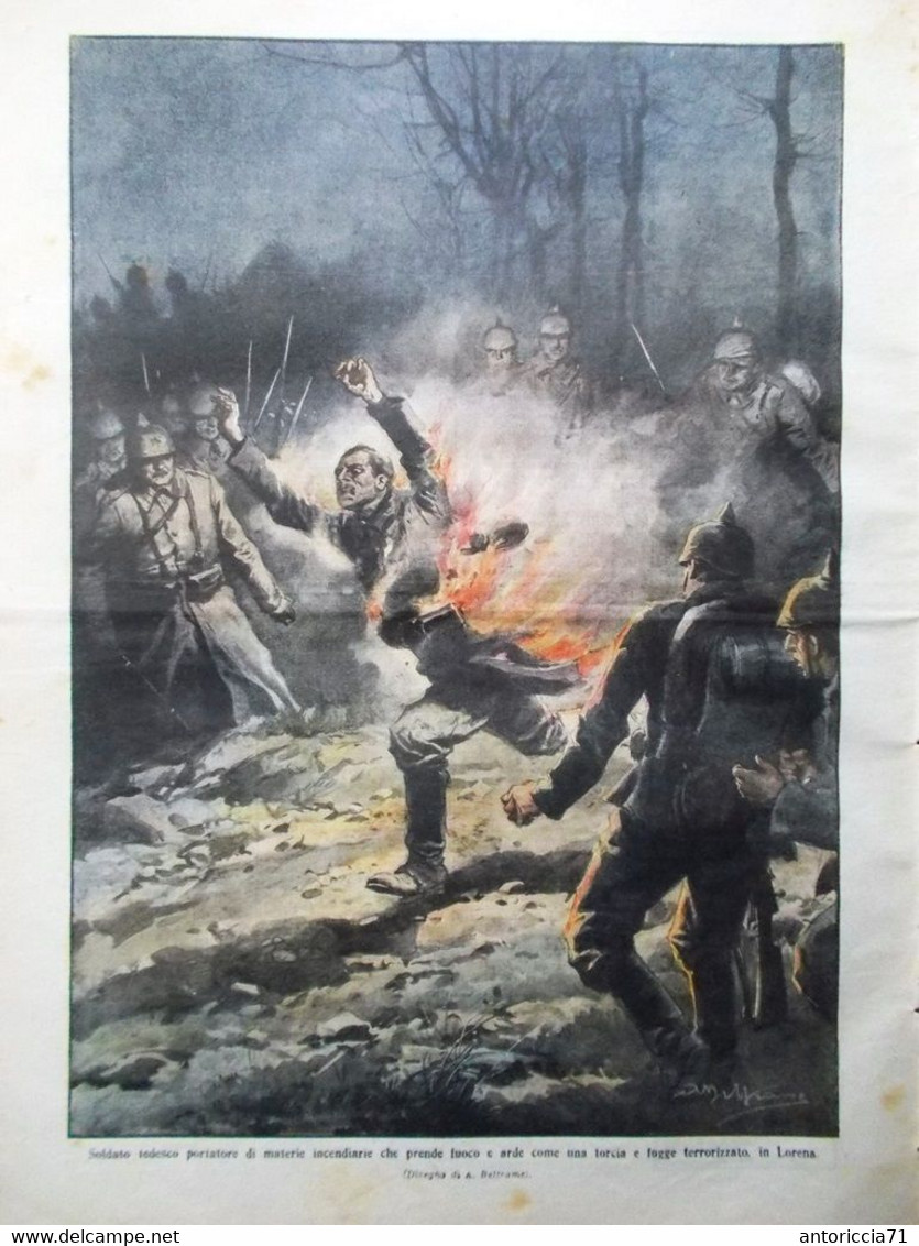 La Domenica Del Corriere 7 Marzo 1915 WW1 Ypres Sermaize Porto Di Genova Morelli - Guerre 1914-18