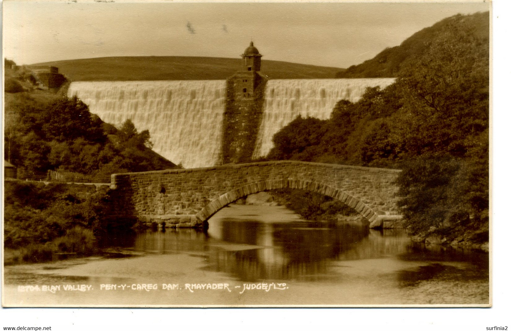 POWYS - RHAYADER - ELAN VALLEY - PEN-Y-CAREG DAM RP Pow100 - Radnorshire