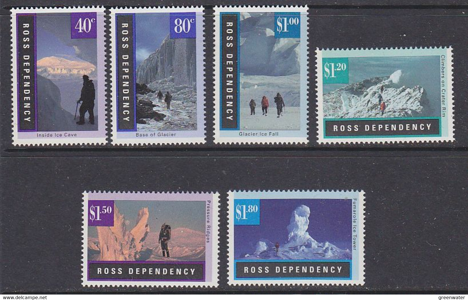 Ross Dependency 1996 Gletscherlandschaften 6v ** Mnh (50459) - Unused Stamps