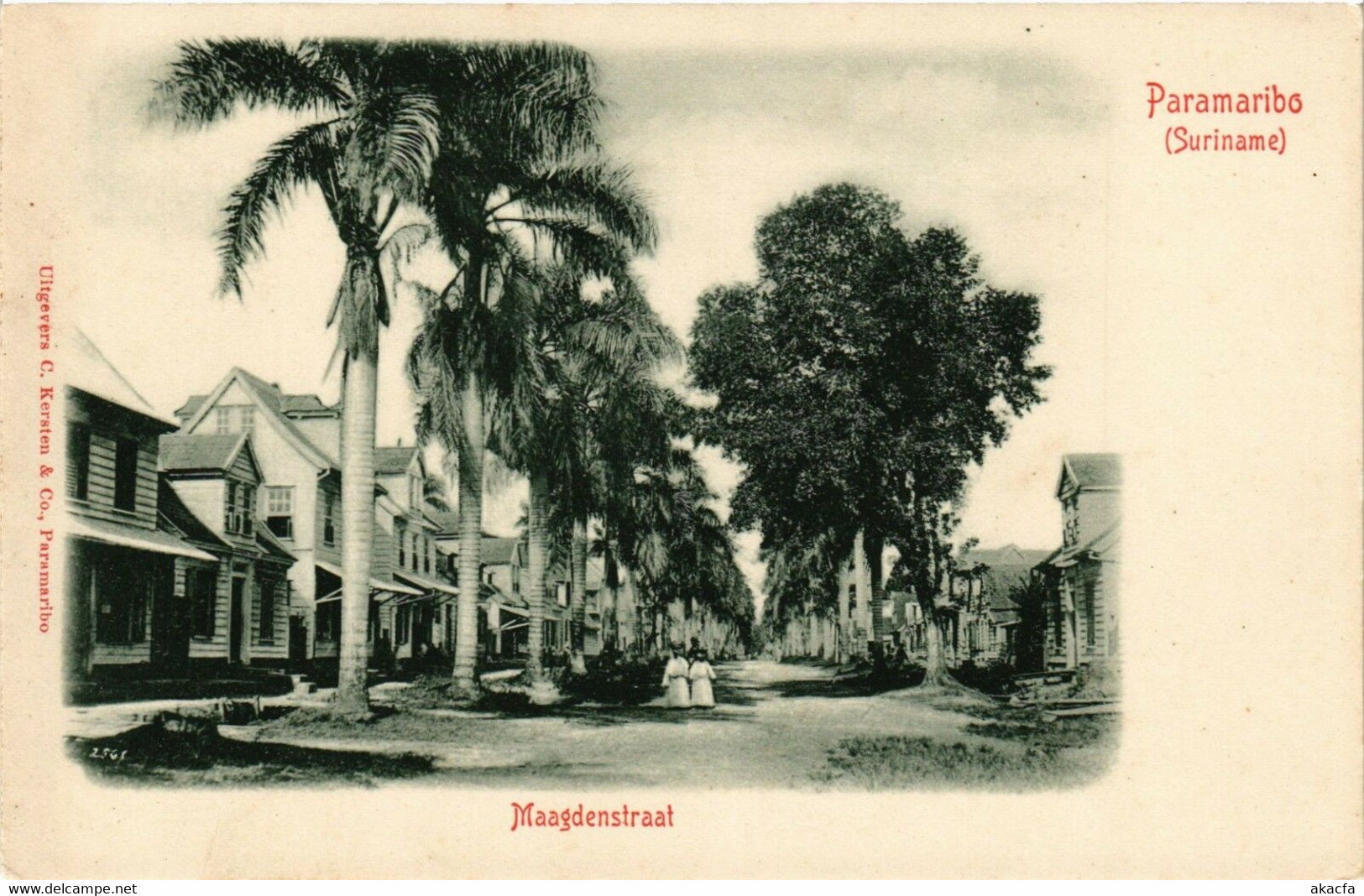 PC CPA PC CPA SURINAME PARAMARIBO, MAAGDENSTRAAT, VINTAGE POSTCARD (b4753) - Surinam