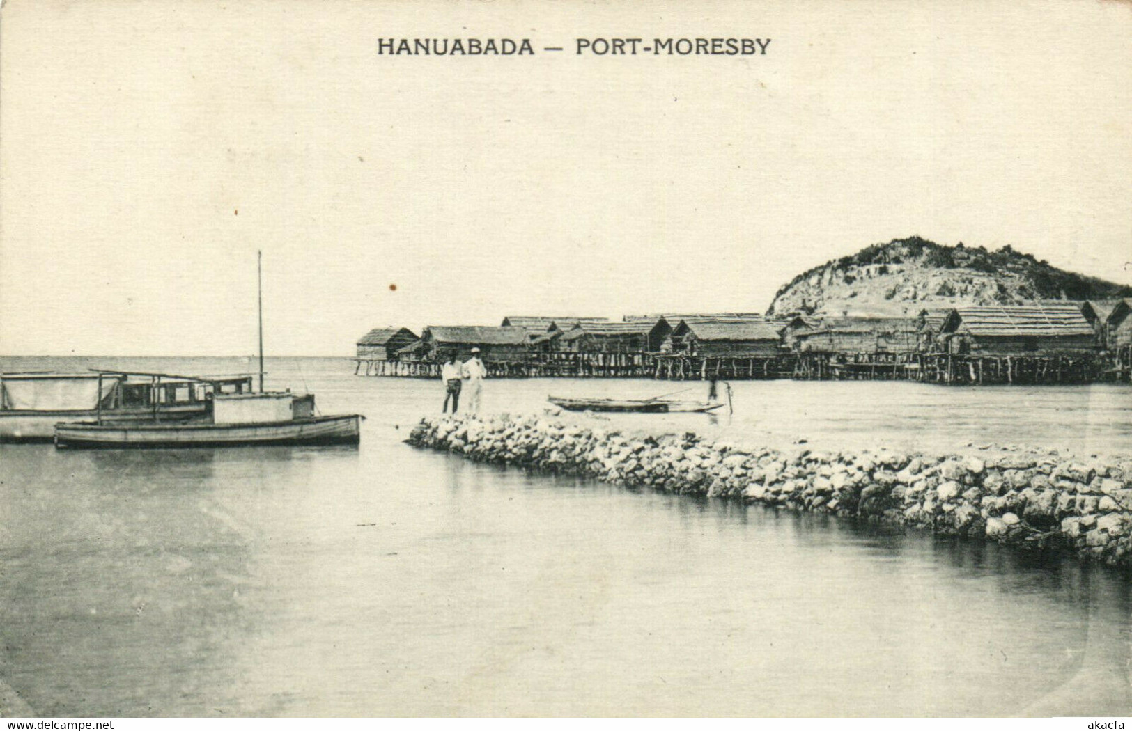 PC CPA PAPUA NEW GUINEA, HANUABADA, PORT MORESBY, Vintage Postcard (b19797) - Papouasie-Nouvelle-Guinée