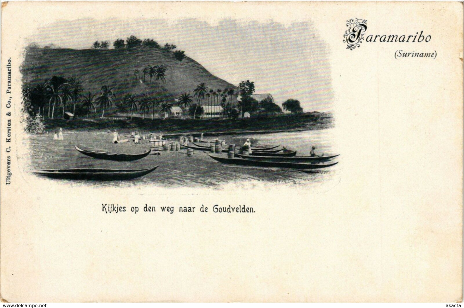 PC CPA PC CPA SURINAME PARAMARIBO, GOUDVELDEN, KIJKJES, POSTCARD (b4770) - Suriname