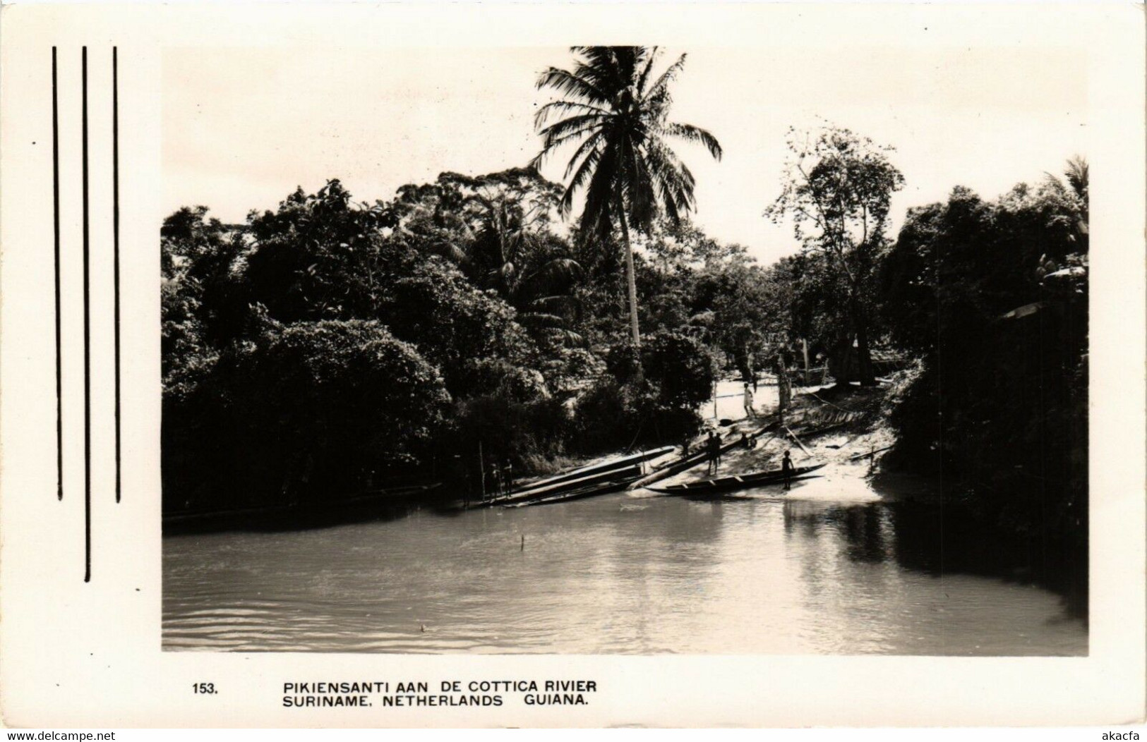 PC CPA PC CPA SURINAME PIKIENSANTI COTTICA RIVER SCENE, PHOTO POSTCARD (b4785) - Surinam