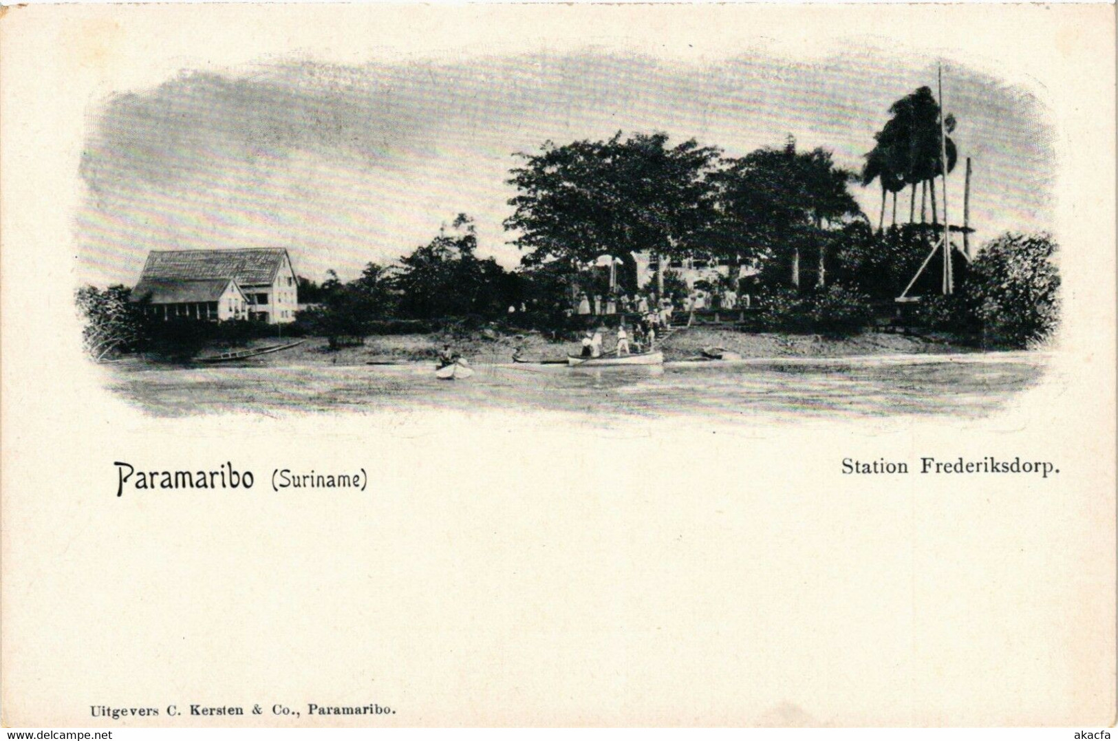 PC CPA PC CPA SURINAME PARAMARIBO, STATION FREDERIKSDORP, POSTCARD (b4764) - Surinam