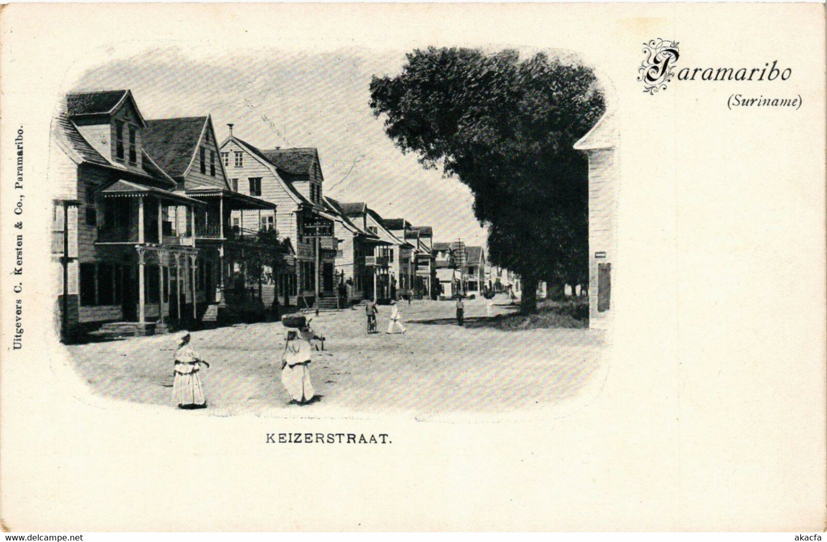 PC CPA PC CPA SURINAME PARAMARIBO, KEIZERSTRAAT, VINTAGE POSTCARD (b4763) - Surinam