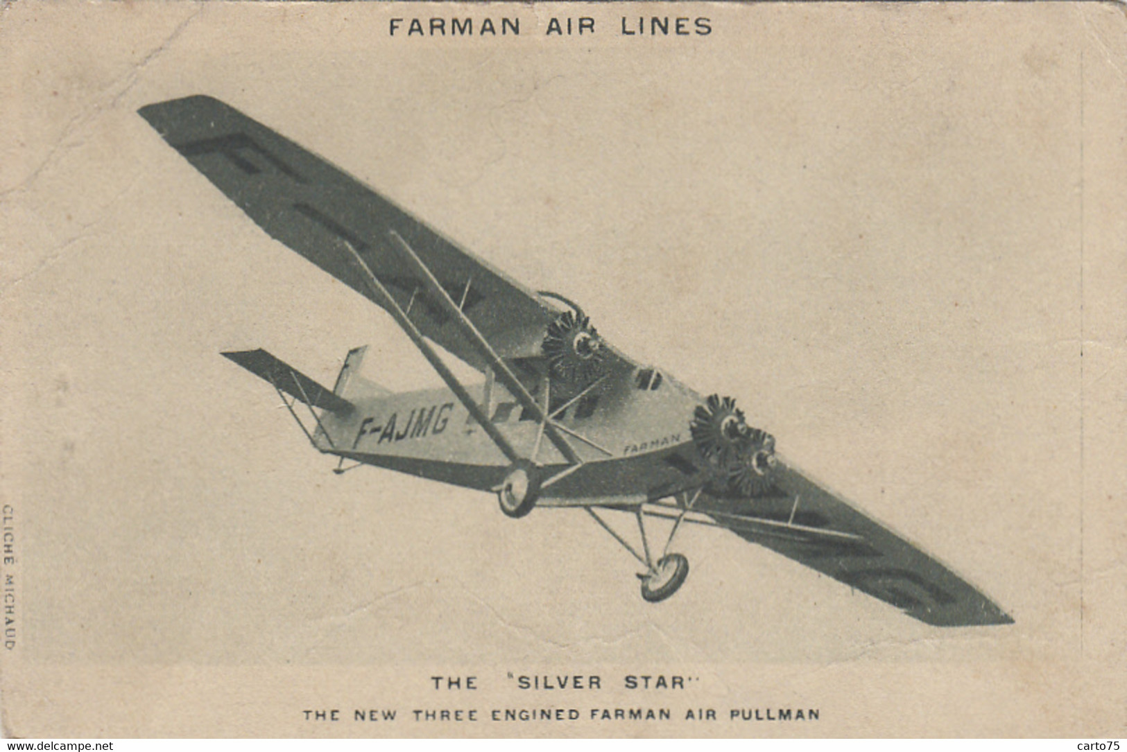 Avions - Aviation - Farman Air Lines - Avion "Silver Star" - 1919-1938: Entre Guerres