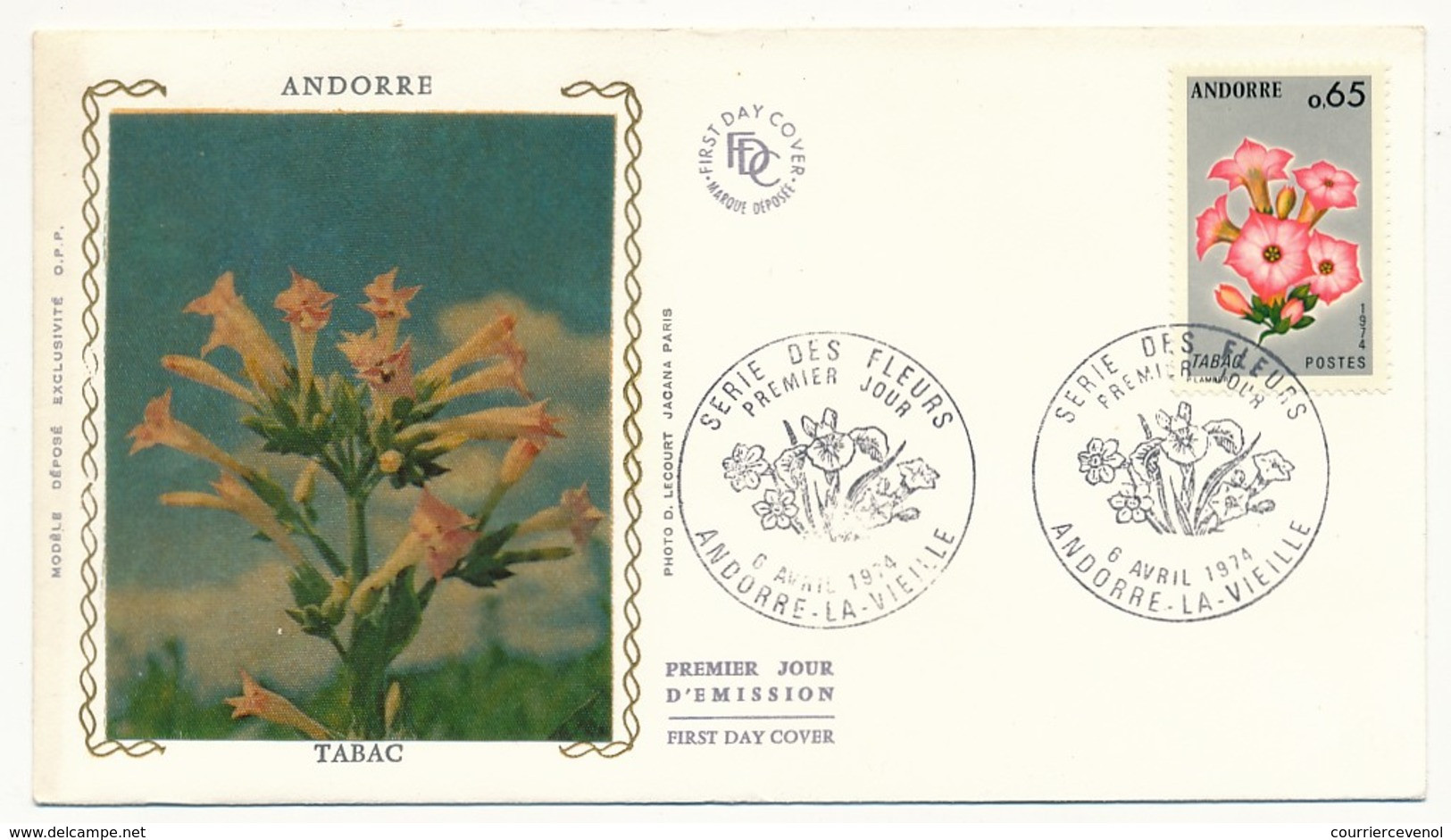 ANDORRE - 3 Enveloppes FDC =>  Série Des Fleurs 1974 - FDC