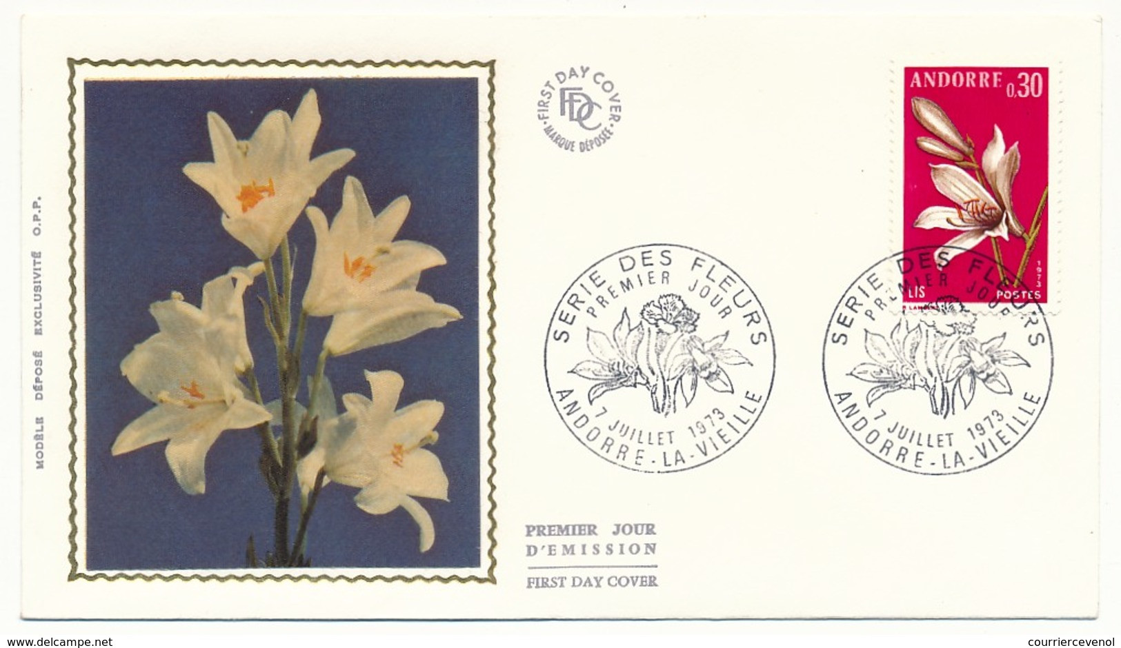 ANDORRE - 3 Enveloppes FDC =>  Série Des Fleurs 1973 - FDC