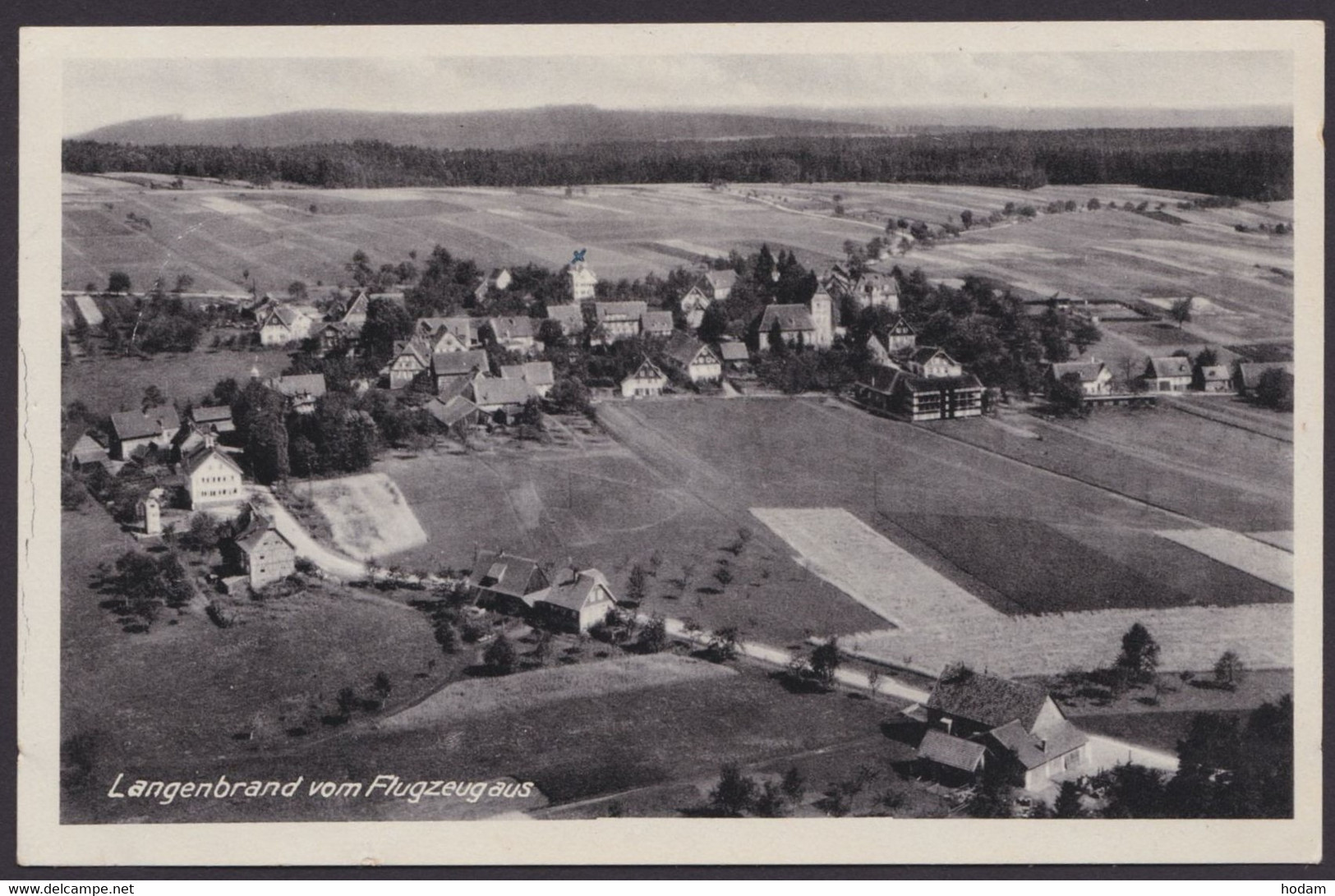 "Langenbrand", Fotokarte Vom Flugzeug Aus, 1944 Gelaufen - Schorndorf