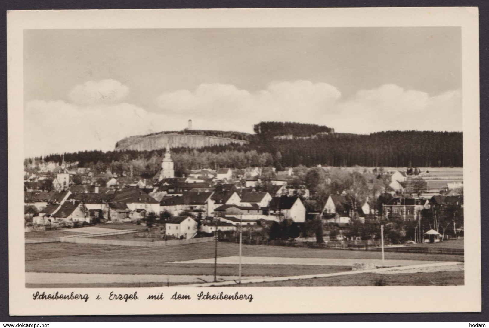 "Scheibenberg", Fotokarte, 1958 Gelaufen - Scheibenberg