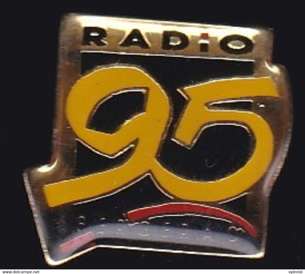 67601-Pin's.Radio 95.Bergerac.Gironde.Médias. - Médias