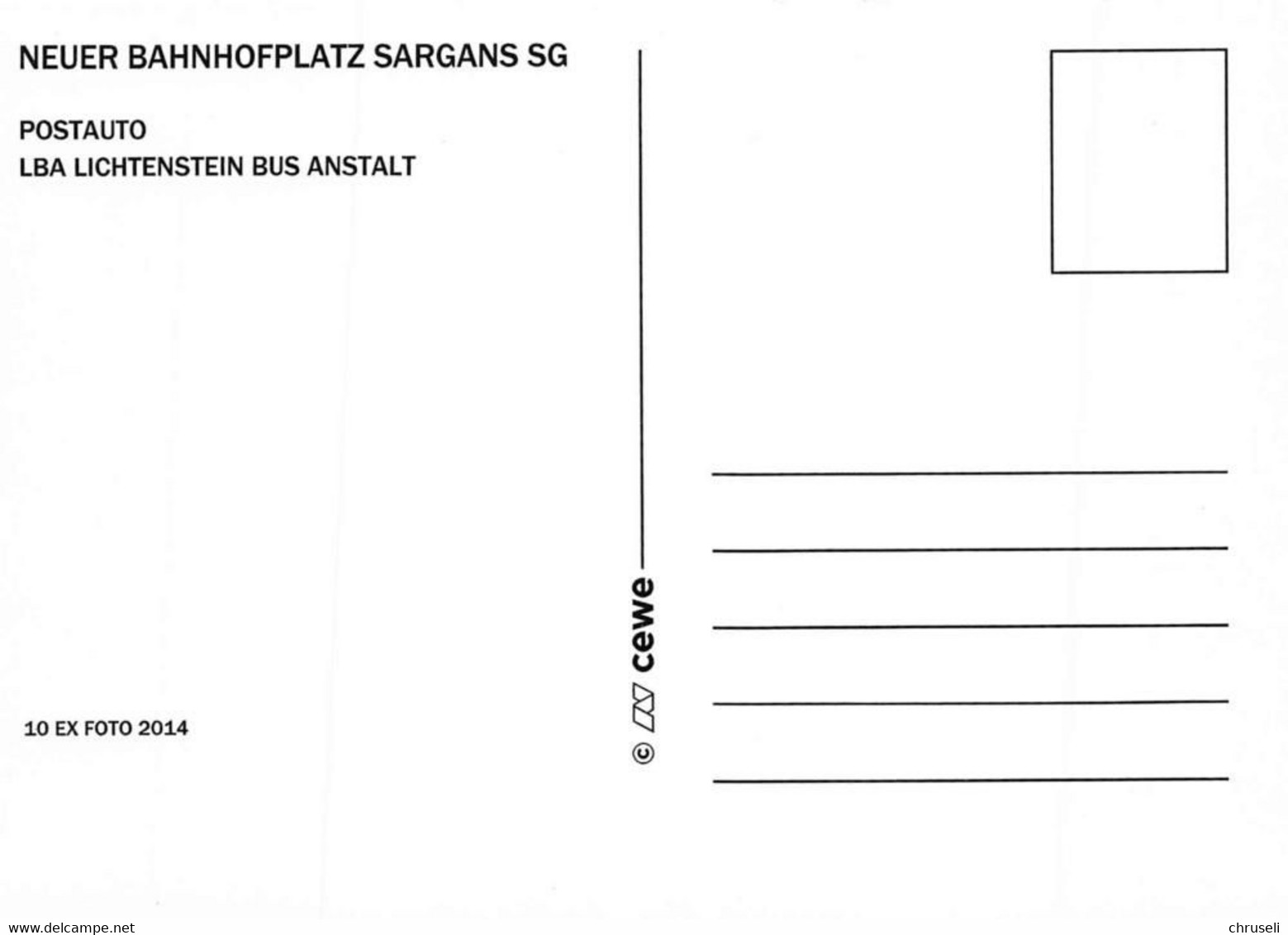 Sargans   Bahnhof  Postauto Vaduz  Limitierte Auflage! - Sargans