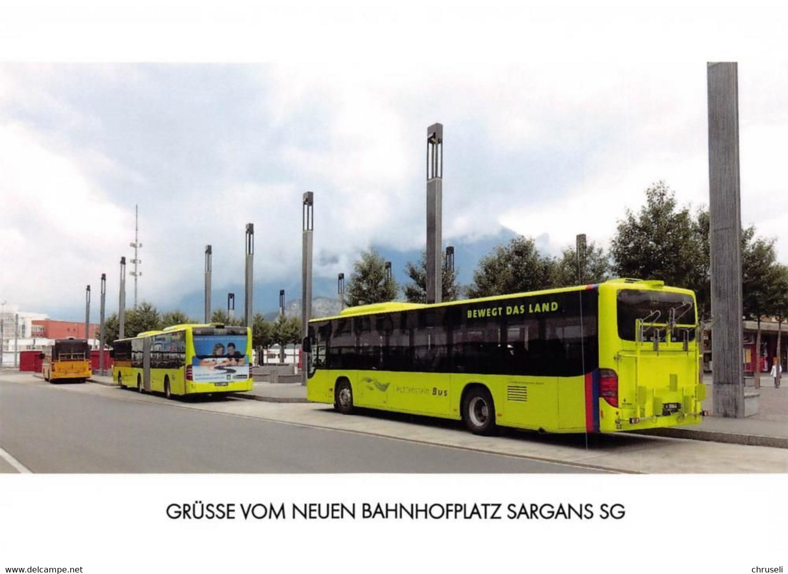 Sargans   Bahnhofplatz  Postauto Vaduz  Limitierte Auflage! - Sargans